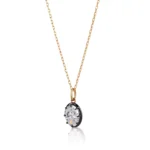 Radiance Solitaire Pendant | Oval-Cut Lab Diamond in 18K Gold Gold (Pendant Only) - Image 2