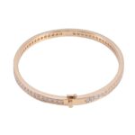 *Elegant Channel-Set Moissanite Gold Bangle Bracelet - Image 3