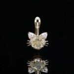 *Adorable Cat Moissanite Stud Earrings - Image 5