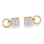 *Elegant Cushion Moissanite Drop Earrings