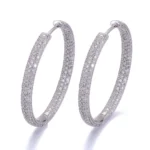*Sparkling Moissanite Hoop Earrings