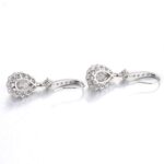 *Radiant Pear Cut Moissanite Drop Earrings - Image 2