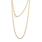 Helix Gold Essence Necklace | 18K Yellow Gold Rope Chain with Diamond Accent Clasp​
