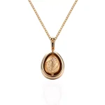 18K Gold Spinning Dharma Pendant | Lab Diamond Accents & Rotating Base(Pendant Only)