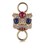 Fortune Lion Universal Buckle | Lion Dance Head Pendant with Ruby & Lab Diamonds（pendant only）