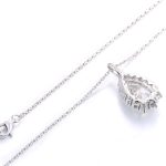 3CT Moissanite Pear Cut Pendant Necklace