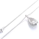 *3CT Moissanite Pear Cut Pendant Necklace - Image 2
