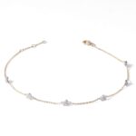 *6Inches Moissanite Heart Station Choker Bracelet