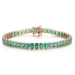 16CTW Classic Emerald Cut Lab Emerald Tennis Bracelet Design