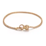 Leopard Majesty Bracelet | 18K Yellow Gold Diamond Panther Head Clasp Bracelet