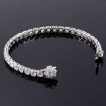 *6 inches Elegant Moissanite White Gold Tennis Bracelet - Image 4