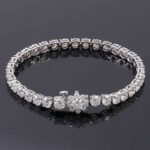 *6 inches Elegant Moissanite White Gold Tennis Bracelet - Image 5