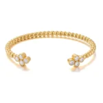 *3MM-8pcs Open Quatrefoil Bujukan Bead Cuff Bracelet