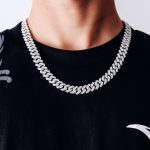 10MM Wide Double Row Moissanite Silver Cuban Chain