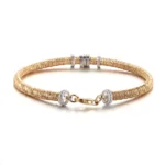 Rope Radiance Bracelet | 18K Yellow Gold Rope Chain with Round-Cut Diamond Accents - Image 2