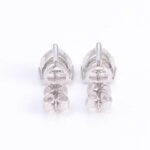 *Elegant White Gold Moissanite Heart Earrings - Image 3