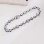 Graduated Round Cut Moissanite Design Tennis Bracelet - Image 3