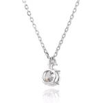 1.50 CTW Two-Stone Round Lab Diamond Pendant | Pendant Only - Image 2