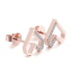 *Heart Shape Design:Enchanting Round Cut Moissanite Stud Earrings - Image 2