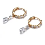 Pear Whisper Earrings | Pear & Marquise Lab Diamond Drop Earrings in 18K Yellow Gold