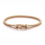 Diamond Chain Bracelet | 18K Yellow Gold Chain with Round-Cut Diamond Clasp