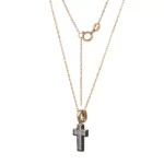 Divine Light Cross Pendant | Princess-Cut Lab Diamond 18K Gold Cruciform Pendant (Pendant Only) - Image 2