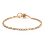 Leopard Majesty Bracelet | 18K Yellow Gold Diamond Panther Head Clasp Bracelet - Image 2