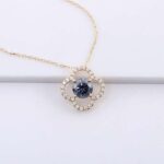 *16-Inch Luminous Clover Pendant Necklace with Halo - Image 3