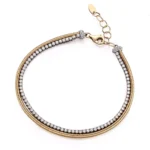 Round Cut Lab Diamond Bracelet Double Row Rope Tennis Style - Image 2