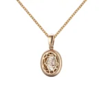 1.2ct Lab Diamond Pendant | 18K Yellow Gold Halo Accent Necklace (Pendant Only)​ - Image 2