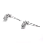 Solitaire Marquise Cut Lab Diamond Drop Earrings in 18k White Gold(Earring backs not included) - Image 3