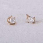 *Elegant Cushion Moissanite Drop Earrings - Image 4