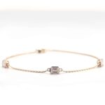 Elegant Gold Emerald Cut Bracelet