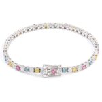 *7 inches Elegant Multicolor Moissanite Tennis Bracelet - Image 3