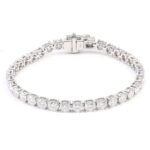 *6 inches Elegant Moissanite White Gold Tennis Bracelet - Image 2
