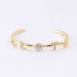 *Moissanite Pavé Letters and Smiley Face Bracelet