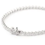 *Round moissanite Victoria Bracelet with Flower Lock
