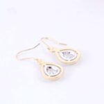 **double halo design:Gorgeous 1CT Pear Cut Moissanite Drop Earrings