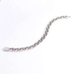 *7.5Inches White & Black Moissanite Triangles Intertwined Cuban Bracelet - Image 5