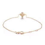 Round Cut Lab Diamond Bracelet Minimalist Geometric Star Motif - Image 2
