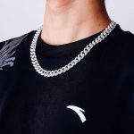 10MM Wide Double Row Moissanite Silver Cuban Chain (Beveled Edge)