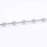 *5.5 inches Exquisite Flower Design Tennis Bracelet - Image 4