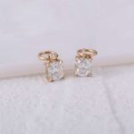 *Elegant Cushion Moissanite Drop Earrings - Image 5