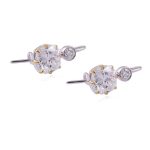 Exquisite Cushion Cut Moissanite Hoop Earrings
