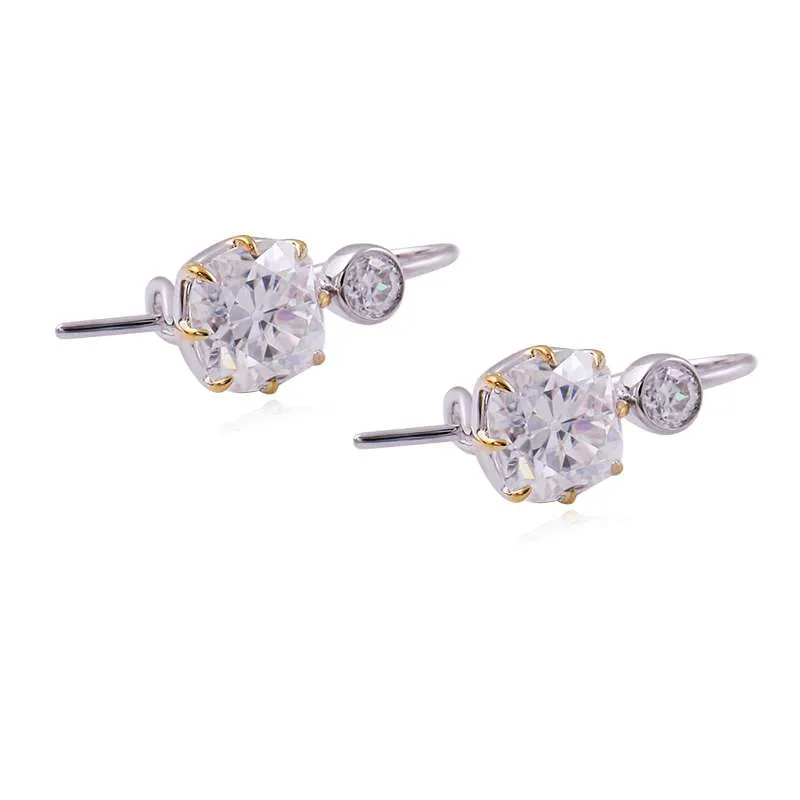 5-11 *Exquisite Cushion Cut Moissanite Hoop Earrings - Image 1