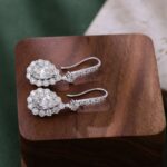 *Radiant Pear Cut Moissanite Drop Earrings - Image 5