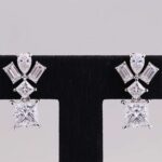 *Elegant White Gold Moissanite Stud Earrings - Image 5