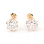 Breathtaking Yellow Gold Stud Earrings