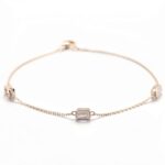 Elegant Gold Emerald Cut Bracelet - Image 5
