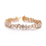 *Mix-Shaped Moissanite Tennis Bracelet Fancy Cut Geometric Style - Image 3